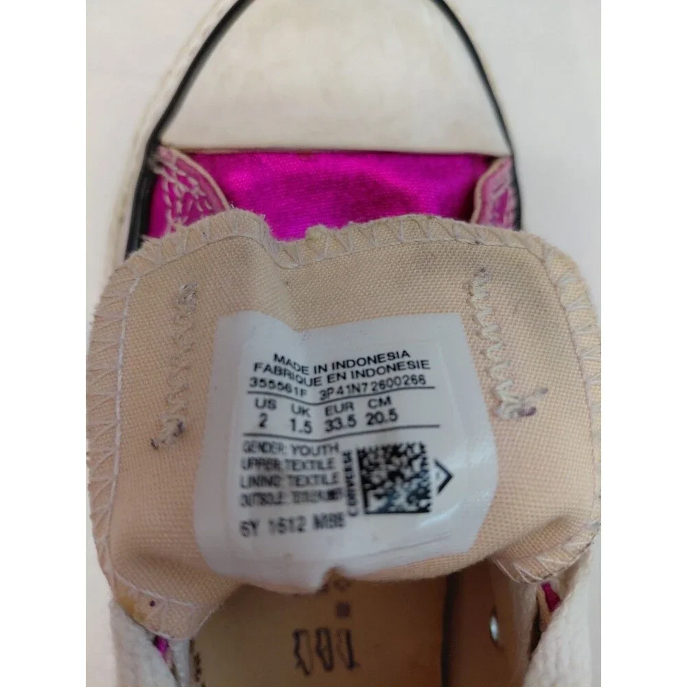 Converse All Star Youth 2 Low Top Pink Metallic Shimmer Sneakers